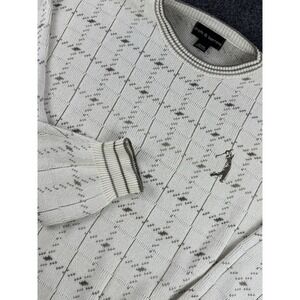 VTG Croft & Barrow Sweater XXL Made USA Cream Knit Golfer